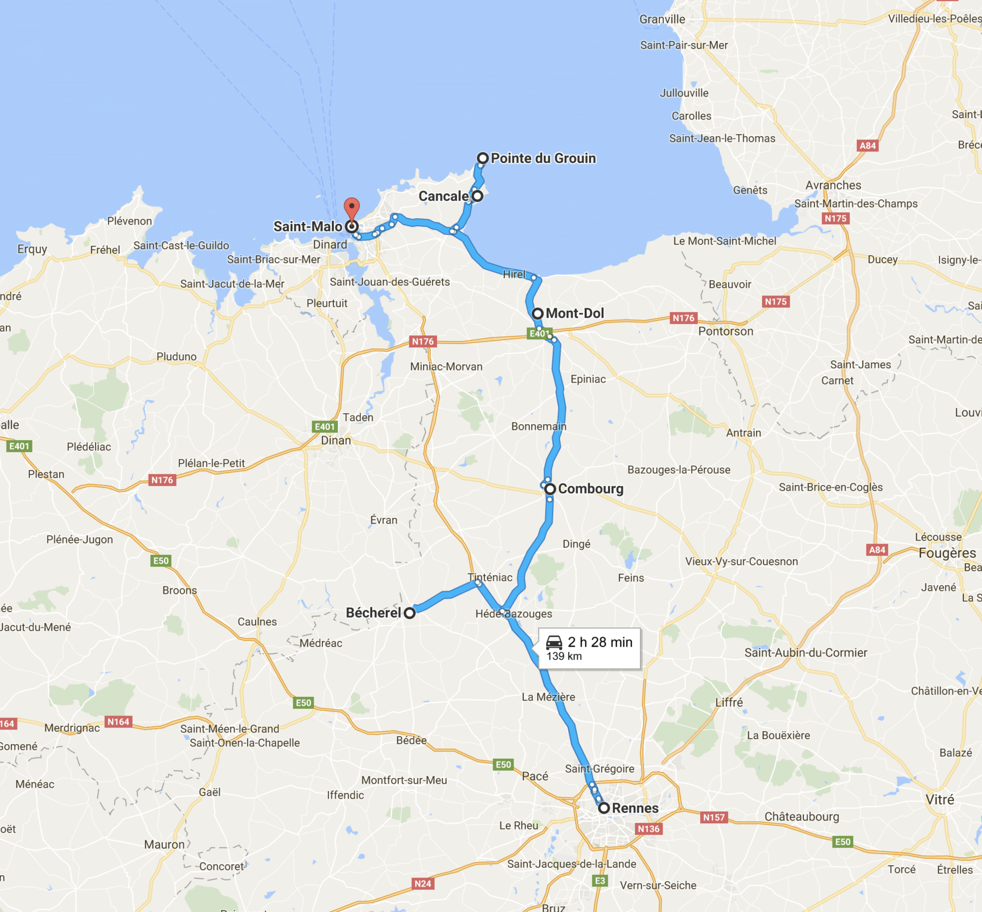 itinerario nel dipartimento dell’Ille-et-Vilaine