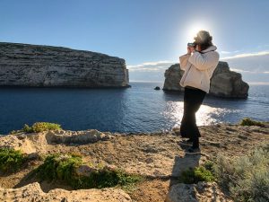 Le scogliere di Dweira Bay e Fungus Rock a Gozo