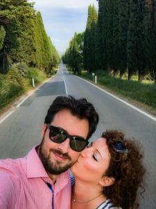 Selfie sul viale di Bolgheri