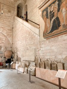 La sala dell'Arengo nel Palazzo dei Consoli di Gubbio