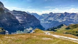 Il panorama sulla valle dall'Eiger Trail
