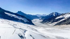 Vista sul ghiacciaio dell'Aletsch dallo Jungfraujoch