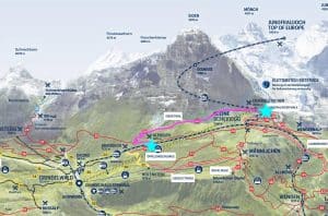 Mappa dell'Eiger Trail