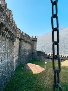 Le mura del Castello di Montebello a Bellinzona